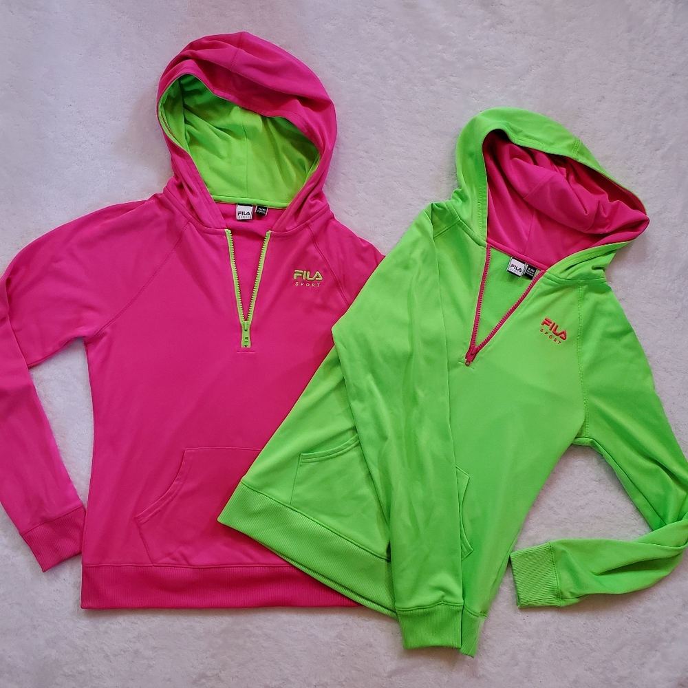 2 Fila Quarter-Zip Hoodies